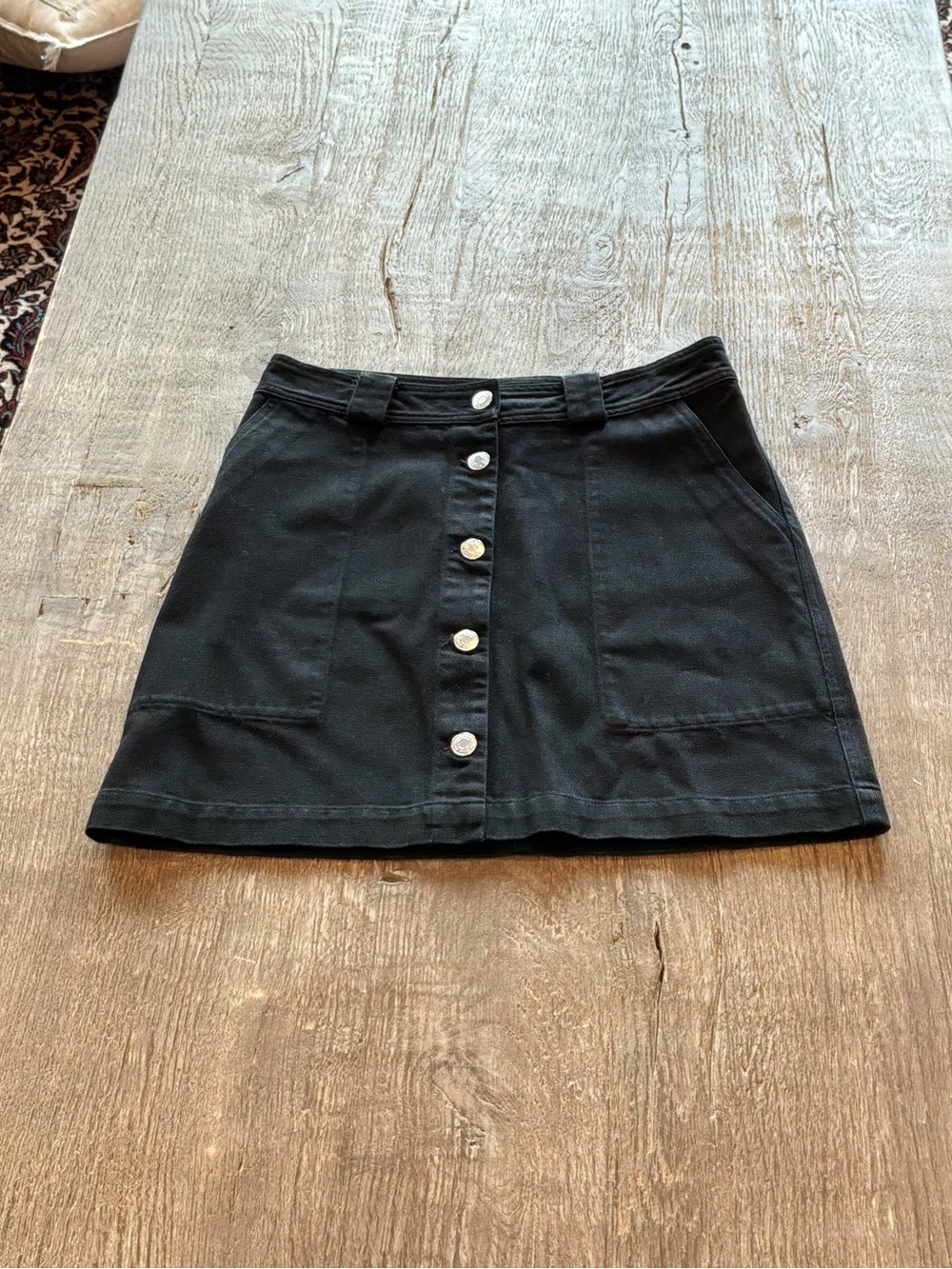 Maison Kitsune Black Denim Mini Skirt - MINT!